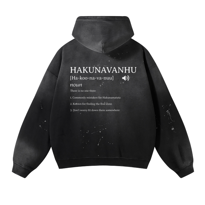 Vintage Wash Frayed Fleece Hoodie