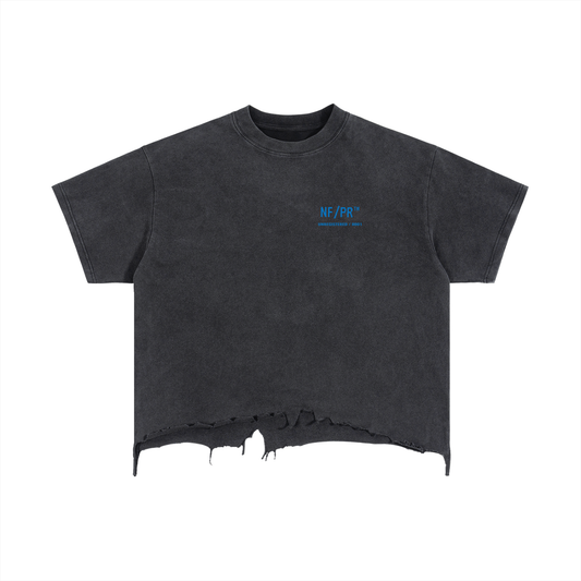 Vintage Wash Boxy Distressed Hem T-Shirt